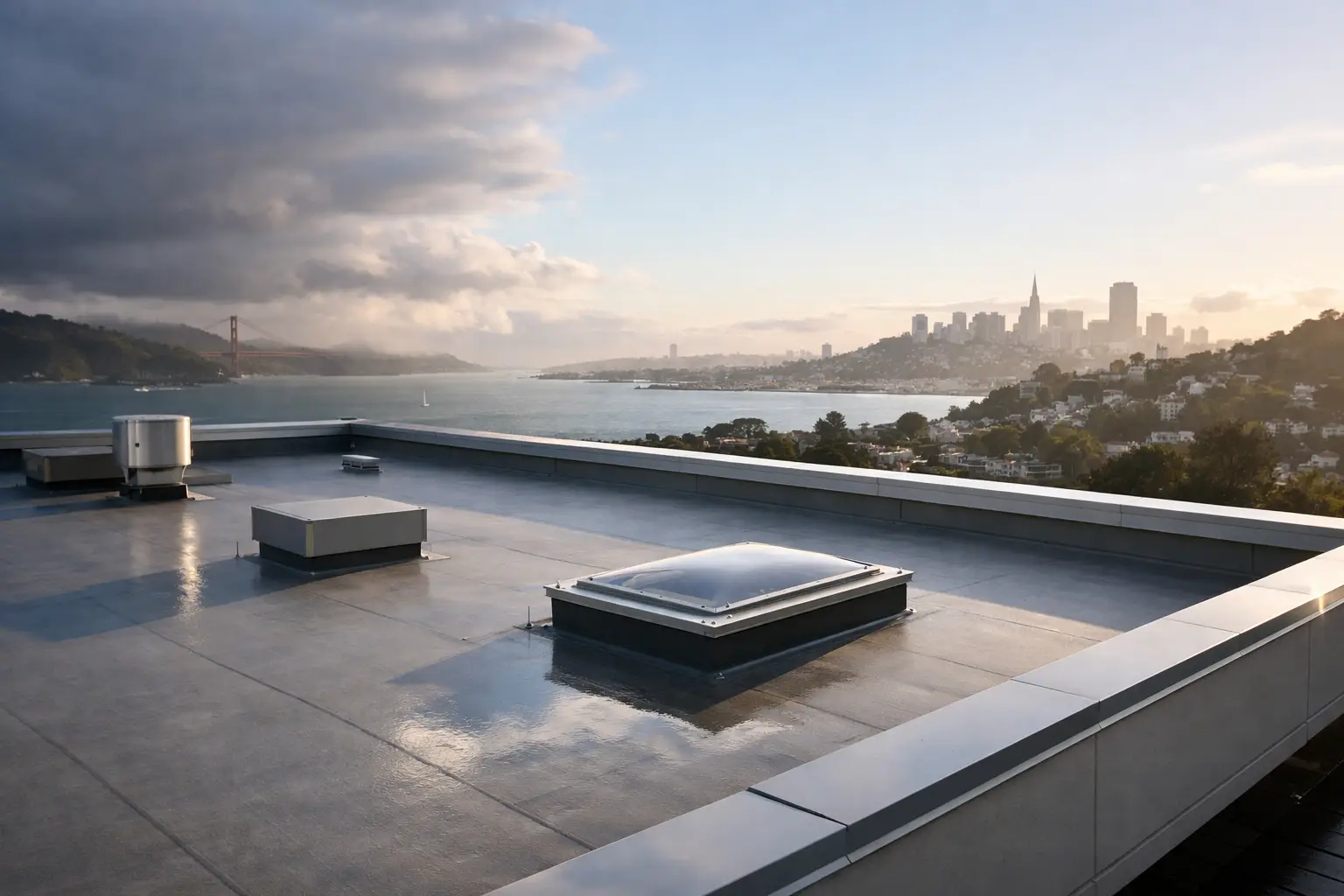 Flat Roofing That Performs in Bay Area Weather
